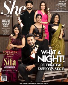 Mahat Raghavendra Instagram - When friends are winners 🏆 Winning an award along with your Best friend is always a moment to cherish 🎉 @mahatofficial 🤗😄
“Fashion Icon film / Fashion Icon television” 😍
Thank u @sifaawardsofficial @ajitmenon_trendz 😍
On the cover of @she_india 😍

#sifa2022 #bestfriends #awards