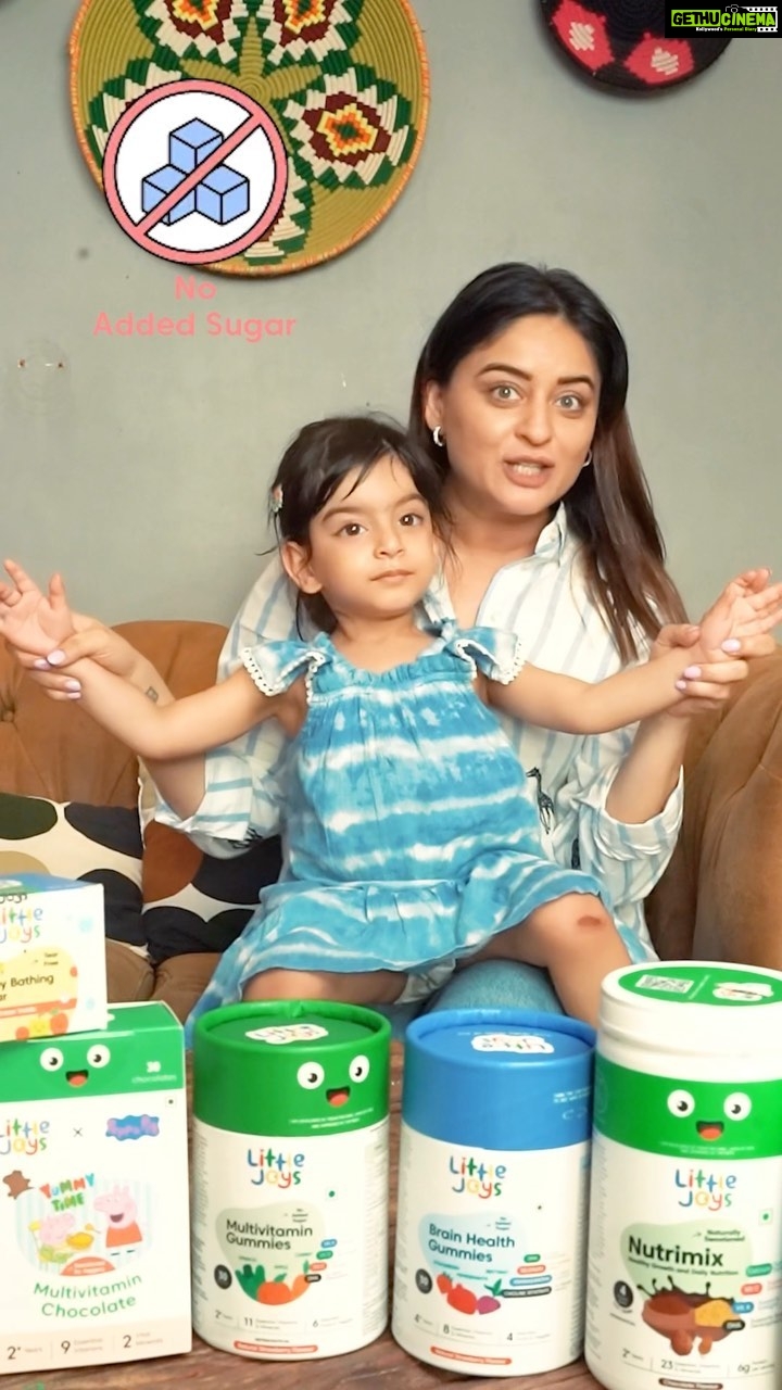Mahhi Vij Instagram - Parents like us can often get caught between choosing something healthy or something tasty for our kids. 🌱 But what if I told you you could get both? @our.littlejoys has a wide range of products made for kids and approved by parents like me! Their nutrition range is healthy, yummy, and made with natural ingredients! Tara loved the taste of their Multivitamin Gummies, Nutrimix Nutrition Powder and Multivitamin Chocolates and I loved that none of them had any white sugar - they’re all naturally sweetened! Shop now @our.littlejoys and use my coupon code MAH10 to get 10% OFF 🥰 Parents, what are you waiting for? Go check out their exciting range! 👋🏼 ️#multivitamingummies #nutrimix #multivitaminchocolates #ragibajra #vitamins #multivitaminsforkids #immunityboosting #noaddedsugar #nowhitesugar #healthychocolates #healthygummies #healthysnacksforkids #naturalingredients #organicingredients #fussyeating #zeroaddedsugar #bonedensity #naturallysweetened #naturallysweetenedwithjaggery #jaggeryanddates #littlejoys
