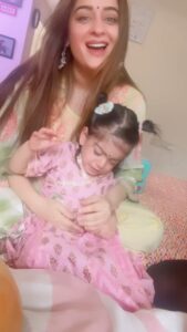 Mahhi Vij Instagram - When your daughter is in bad mood 👗 @zarkash_chikan