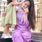 Mahhi Vij Instagram – Meet my best friend 🌈❤️💝💝💝💝💝

@tarajaymahhi 
 Suit @thechikanlabel
 🌈 @nidhikurda