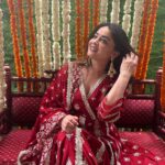Mahhi Vij Instagram - Red kind of day Earings @azotiique Suit @shopmulmul Styled by. @stylebysaachivj Assisted by @stylebynikinagda @sanzimehta777
