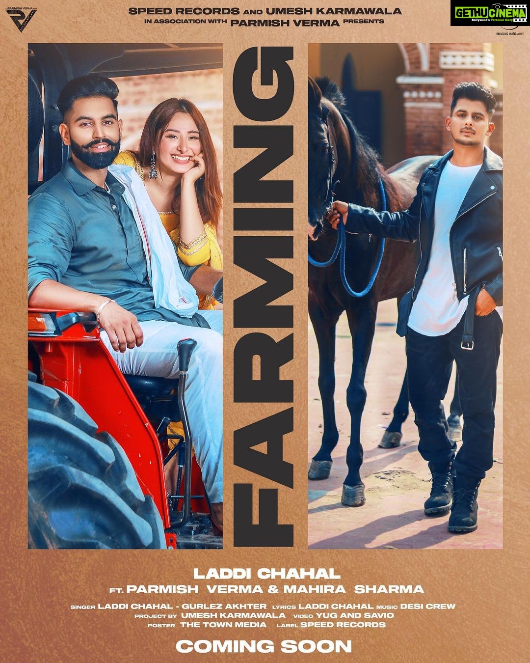 Mahira Sharma Instagram - #farming coming soon 😊 @parmishverma @laddi_chahal @desi_crew @gurlejakhtarmusic @speedrecords
