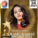 Malavika Menon Instagram - It’s an honor to be a part! Thanku☺️🤘🏻#ramukariataward
