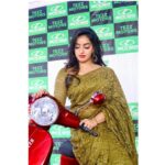 Malavika Menon Instagram - Mua @vanithya Wearing #own At Tirur for tezz motor’s electric kinetic green two wheeler dealership 🌈☺️ @tezz_kinetic_green #inaugration #tirur #malappuram #kerala #malavika #mm #malayalam