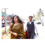 Malavika Menon Instagram - Mua @vanithya Wearing #own At Tirur for tezz motor’s electric kinetic green two wheeler dealership 🌈☺️ @tezz_kinetic_green #inaugration #tirur #malappuram #kerala #malavika #mm #malayalam