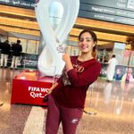 Malavika Menon Instagram - Legoo FIFA ⚽️😍❤️✨💫💥 #fifaworldcup2022 #worldcup #2022 #qatar #fifaworldcup #fifa2022 #argentina #brazil #england #😍 #omg #itson