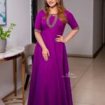 Malavika Menon Instagram - Be your own reason for your happiness 💜🔮🧿💅🏻💟 This beautiful attire from @yla_designs @anakhalissa_bridalstudio @ibru_mediakings