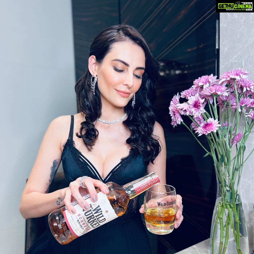 Mandana Karimi Instagram - There was celebration and happiness, hugs and kisses and of course @wildturkeyin ✨🥃 #wildturkeyindia #celbration #newyear Mumbai - मुंबई