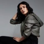 Mandana Karimi Instagram - #Repost @rockystarofficial with @make_repost ・・・ Signature rock ‘n’ roll bomber jacket from our latest collection is finished with silver metallic sheen. A versatile and a comforting piece. . . @mandanakarimi for Rocky Star 2020/21 Photographer- @madetart Stylist- @varuneshpal MUA- @kirandenzongpa Discover our collections on rockystarworld.com #Rockystar #newcollection #rockystarworld मुंबई Mumbai