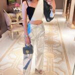 Mandana Karimi Instagram – I love internet and Instagram 😃 
Found this gorgeous look randomly online by @cilvrstudio 🤩 
P.S not a sponsor post , sharing with everyone who asked me about these 💣 pants 😉😏 You’re welcome 😇 

#silver #pants #fashionstyle