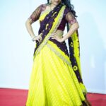 Mangli Instagram - No matter how you feel, get up, dress up and show up. 🌼 Styled by @rishi_chowdary Outfit @kowshiki_couture Jewellery @neelias_official #manglisinger #mangli #fashion #indianfashion #halfsaree