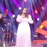 Manisha Eerabathini Instagram - This show was crazy 🔥 #ThamanSLive @rajapushpa_properties Outfit: @poojakaranam @paswettt @aindhribymahitha Jewelry: @petalsbyswathi Video: @swipeupproductions Hyderabad