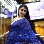 Mannara Instagram - All dazzled up attending an award show after an year and 💃 performing on stage. That’s what #santoshamawards2021 was all about 💙💙 Outfit Designed n styled by @mitali_bmbjewels Real 💎Jewellery :- 💍 @bulgari Earrings @bmb.jewels Watch @michaelkors Footwear - @stevemadden Makeup and hair @sara_makeover_studio Photographer - @winxphotography__