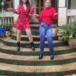 Mannara Instagram - Rain Dancing 💃🕺 With my cute stylist @shivanibhargav1996 Fun on sets #bts #shootlife #lonavala #mumbai