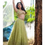 Mannara Instagram – Twirling through the streets in my Regal glory 💚🍃
•Timeless n elegant••