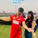 Mannara Instagram – Fun interaction with @actor_nikhil on @cclt20 ground 

Had great time supporting my favourite team #teluguwarriors

#CCL2023 is an experience of entertainment and sportsmanship. It depicts unity in diversity of our country.

And #id247 to make our day memorable.