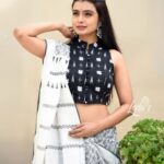 Mayuri Deshmukh Instagram - Our shades of Grey Cotton Saree is a summer must have.. Club it with Saaki Ikkat blouse by @gracebymonika and you will seal the look with panache. DM US FOR DETAILS 📸 - @sarrikaaaaaa 💜 HMU - @priyankapotnis_makeupandhair 💜 Assisted by @makeoverby_sanyukta 💜 #saree #sareelove #cottonsaree #loveforcotton #indianwear #Ikkat #blackandwhite