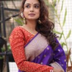 Mayuri Deshmukh Instagram - 💜💜💜 Saree @tanishqpaithani 📸 @__shivanisurve__ HMU @snehal_makeover