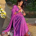 Megha Chakraborty Instagram - 💜 #meghachakraborty #potd #purple #sunny #sunkissed #smile #happyme