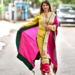 Megha Dhade Instagram - Festive mode On ✨🌼🌸🌿. #bappamorya #festivals #ganeshutsav #colors #meghadhade Styled by - @priyankadesai2168 Photographer- @saneshashank