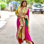 Megha Dhade Instagram - Festive mode On ✨🌼🌸🌿. #bappamorya #festivals #ganeshutsav #colors #meghadhade Styled by - @priyankadesai2168 Photographer- @saneshashank