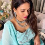 Megha Dhade Instagram - My definition of beauty is simplicity, elegance, and sensuality. I think that when a woman is in harmony with herself and remains true to her values, she will glow naturally. ✨💕 #meghadhade #actorslife #rediomirchimusicawards #marathimulgi #marathiactress #terquoise Outfit: @sartamwear3 accessories : @nevya_collection
