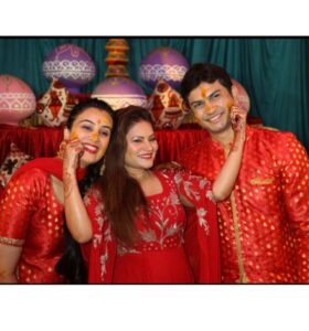 Megha Dhade Instagram - Like a lighthouse at night, may your mutual love shine brightly forever.Congratulations to the most beautiful couple ever ❤️Mr & Mrs Roy❤️ @sai.lokur @tirthadeep_roy #saichalagna