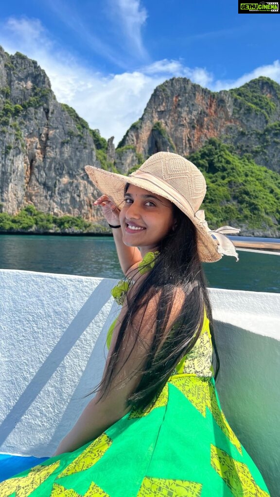 Meghana Lokesh Instagram - Phi Phi Islands ✅ Thanks for the beautiful dress : @kalpana_vogeti Pc: @swaroop_bharadwaj #phiphiisland #thailand #thailanddiaries #twoticketschallenge #vacation #goodtimes #travelling