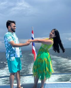 Meghana Lokesh Instagram - And here’s to living many more sweet moments like these with you🥂❤️ 
Thanks for bearing me for 3 years now, there’s just a lifetime more 🥰🤩😬 @swaroop_bharadwaj 
#happyanniversary #to #us #love #live #laugh #happiness #together #togetherforever