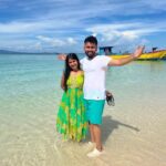 Meghana Lokesh Instagram - And here’s to living many more sweet moments like these with you🥂❤️ Thanks for bearing me for 3 years now, there’s just a lifetime more 🥰🤩😬 @swaroop_bharadwaj #happyanniversary #to #us #love #live #laugh #happiness #together #togetherforever อ่าวปิเละลากูน Pileh Lagoon, Phi-Phi Island