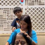 Mitali Nag Instagram - Nothing much… just 2 generations pampering their first love!!! ♥️😍♥️ . . . @nag.nalini @rudransh_pardeshi . . #mitaalinag #reels #reelsinstagram #afsarbitiya #trending #devi #ghkkpm #draupadi #tag #333 #family #trendingaudio