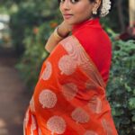 Mitali Nag Instagram - Chaitra Navratri Day 5 🧡 . . . Outfit @kimpereiraofficial #reelsinstagram #mitaalinag #fashion #traditionalwear #saree #navratri #indianactress #afsarbitiya #333 #trendingaudio