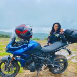 Mugdha Chaphekar Instagram - One with the gorgeous 🏍❤️ . #love #fun #triumph #triumphtiger #riders #ridersofinstagram #weekend #mumbai #mumbaikar #mymumbai #maharashtra #beautiful #monsoon #incredibleindia #mymaharashtra #mugdhachaphekar #lonavala #weekendgetaway #nature #morning 🧿 . 📸 @iamravish_desai 🙌 Lonavala - लोणावळा