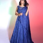 Mugdha Chaphekar Instagram - 💙 . Styled by: @styleitupbyaashna Shot by : @akshayphotoartist Outfit: @elaan_rahul Earrings: @zehora_shop Hair & Makeup by: @makeupbyheenal Location: @studio211mumbai Coordination: @triptigoy