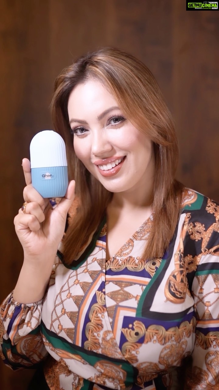 Munmun Dutta Instagram - @gharsoaps ice roller has recently solved my struggle of ice contouring . Let me share a couple of benefits of ice massage and ice contouring with cucumber! *eliminate puffiness, especially around the eyes. *reduce oiliness. *ease acne. *soothe sunburn. *reduce swelling and inflammation, including rashes and insect bites. *reduce signs of aging, such as wrinkles. *boost the skin's healthy glow. Do try this today and you will be amazed at the results ✨😍 #AD #gharsoaps #gharsoap#iceroller #glowingskin #fitness #tips #skincare #gharsoaps #iceroller #skincare #pimples #glowingskin