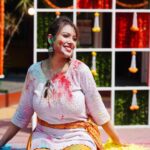 Munmun Dutta Instagram - And it was a working Holi this time … . . More pictures tomorrow ✌🏻 . . #munmundutta #postoftheday #picturesoftheday #workmodeon #holi2023 #holifestival #actorslife #festivalsofindia