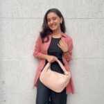 Naisha Khanna Instagram - currently. 🎀💝 outfit : @kshom.official 👜 : @fushaya.in #collab #ootd #currentlywearing