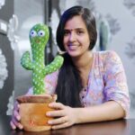 Nanditha Jennifer Instagram - Thank you @peculiar.kids.bookstore For sending this dancing cactus 🌵 for my little one.😊 . They have huge Collection of Kids Toys and Montessori Materials. Also they have variety of preloved kids books at affordable price.(1 kg of Books = ₹200+ Shipping). For more details visit @peculiar.kids.bookstore page. . . #toys #kids #kidsbooks #dancingcactus #instagram #instagood