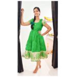 Nanditha Jennifer Instagram - Thank u @orchidfashionsforyou For stitching and sending me this gown with ur love I really liked it well and this outfit made me look younger than before and once again thank u so much dear for sending me this💚 . . #gown #green #cute #beautiful #smile #actrss #jenniferr252 #instagram #instagood #instadaily #instafashion #simplelook #thankyou #jesus #likesforlike #collaboration