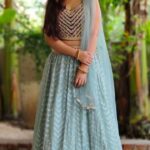 Nanditha Jennifer Instagram - 💃🏻♥️💙💚💃🏻 . . Jewel by : @omf__store . . #reels #jenniferr252reels #diawail #dress #lehenga #beautiful #outfit #instafashion #instagram #instadaily #love #dance #cute #blessed #happiness #actress #jenniferr252 #thankyou #jesus #loveyourself #smile #likesforlike