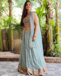 Nanditha Jennifer Instagram - May the festival of lights brighten each and every day of your life. Wish you and your family a very Happy Diwali.🪔🪔🪔
.
.
#diwail #light #festival #crackers #smile #beautiful #lehenga #actress #jenniferr252 
#blessed #instagram #instadaily #likesforlike #happiness #cute