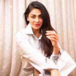 Neeru Bajwa Instagram - Wearing his shirt makes her feel like she is in his arms❤️ @vanmysteryman05 ❤️ 📸 @jashandeolphoto #mua @chrissy_aulakh @romy7669