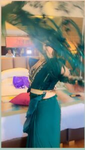 Neha Marda Instagram - first transition 🥹 #nehamarda #transition #trendingreels 

Wearing @rosecreationsludhiana 
💄 @dolledupbyaayushi
