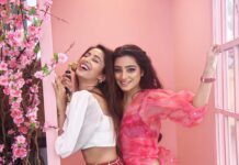 Neha Marda Instagram - There are always Two types of Girls, our footwear says it all.😂❤️ Pink Wasabi