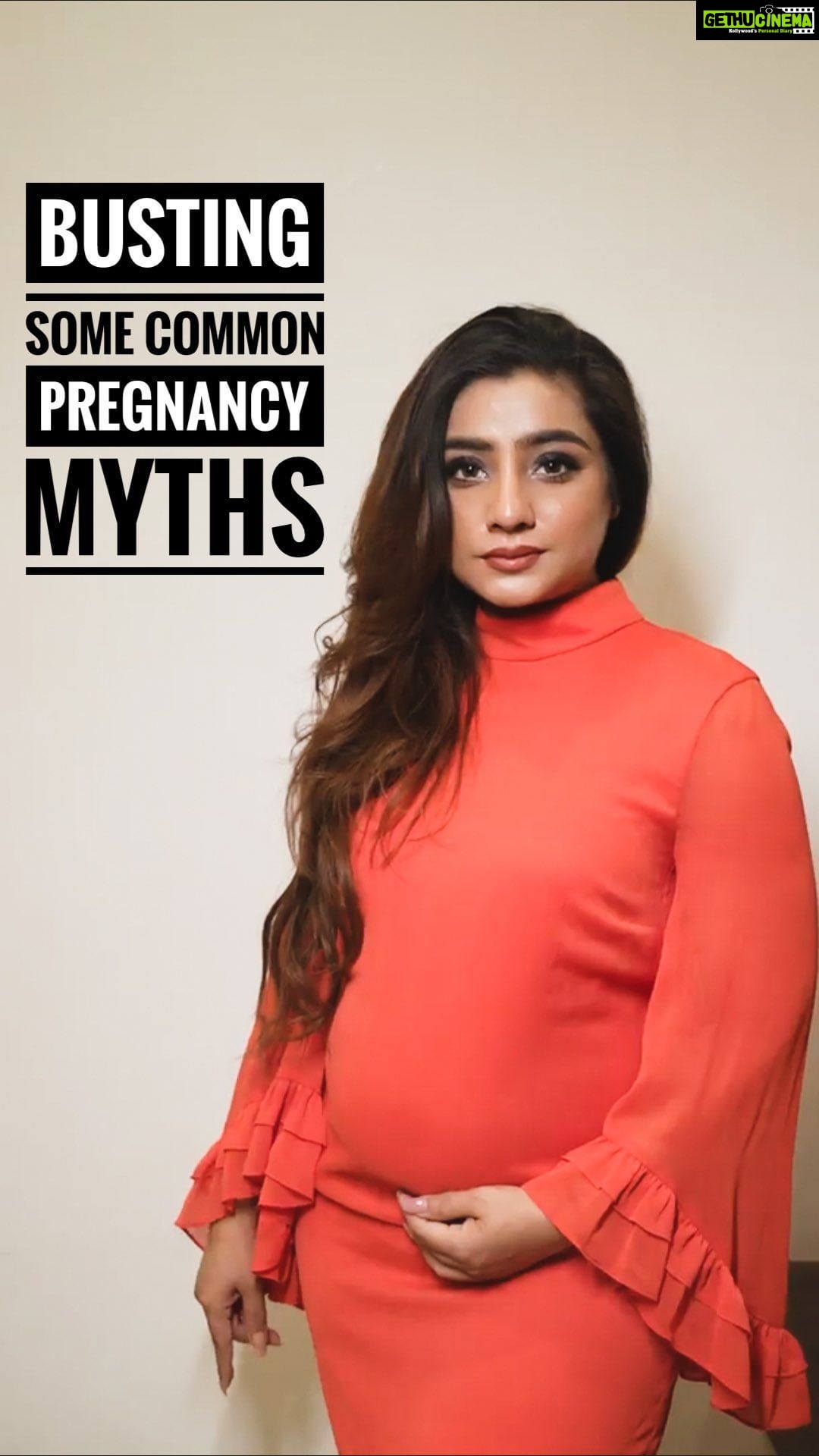Neha Marda Instagram - These myths can make a pregnancy very difficult and even cause complications later. So, let's bust these myths : Which myths would vou want to add to this list? Myth 1 : You can't have tea/coffee when pregnant Women can safely have tea/coffee in moderation (1-2 cups a day). More than 200ml of caffeine a day can increase your risk of a miscarriage since caffeine can penetrate the placenta barrier, so be careful not to exceed your limit. Myth 2 : Eat for two In fact, overeating can result in maternal weight gain and child obesity. Your baby will get everything they need from you for the first six months without you needing any extra calories. Once you get to the last trimester, you may need about 200 extra calories (on top of the 2,000 daily recommendation), per day. Myth 3: You should not travel when pregnant It is ok to fly or take a car ride during pregnancy. However, you'll feel the most comfortable in the second trimester. When traveling by car, limit the drive to no more than 5 to 6 hours. While driving or flying, be sure to walk and stretch every couple of hours. You should also drink enough water to stay hydrated. Myth 4: Do not exercise when pregnant Exercising is good for you, your baby's health, and your mental health. Just avoid any new, strenuous activities like jumping, bouncing, and sudden jerk motions, advanced abdominal moves, and hot environments like hot yoga. Aim for 30 minutes of physical activity for at least five days of the week (or a total of 150 minutes per week), all throughout your pregnancy. Myth 5: Morning sickness is just a morning thing Nausea (and/or vomiting) during pregnancy can occur at any time of day, due to changes in your hormones. For most women, it's more common in the morning and begins to improve after 3 months. But for some women, it's different. What other lies would you want to add to the list ? . . makeup @makeupbysurbhi reel by @_alpha.eye_ #nehamarda #preggers #pregnancy #pregnant #preggo #lies #pregnancytips #pregnancyjourney #pregnancyfashion