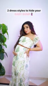 Neha Marda Instagram - Be comfortable and stylish at the same time during Pregnancy. 
Don't compromise your look.

These are the one of the dress styles to hide your BABY BUMP 🤰

1. A- line dresses !!
These are the perfect to hide your baby bump specially in the later pregnancy stage.

2. Empire waist dresses !!
It fits arounds the waist and flows over your bump making it less visible .

Don't forget to mention your suggestions in comment box . ❤️

Makeup & hair @nahidfatima20 
@makeupby_sarwat
Videography _ @travelwithsingh_03 @sniper_photography_In
executed by @sradventures01 

#nehamarda #pregnant #momtobe #ootd #pregnancy #babybumplove #babyreels #preggo #preggers #preggerslife #mommytobe #levitating #levitatingxwohladkijo