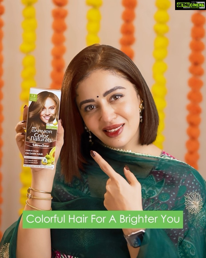 Neha Pendse - 91.9K Likes - #AD | This year my Gudi Padwa started on a much brighter and colorful note 💫
I used the Garnier Color Naturals Ultra Color ✨
It took me just 30 mins to change my look!
✅ Intense long lasting color
✅ Visible even on dark hair
✅ Lasts upto 10 weeks
✅ No Ammonia
I chose the shade 7.3 Golden Brown, which is perfect for my hair by using the Color Match Tool on their website.
Try the Garnier Color Naturals & it’s various fashion shades.
Colorful hair for a brighter you.
@garnierindia #GarnierColorNaturals #GudiPadwawithGarnier
