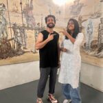Nimisha Sajayan Instagram - With THE AMAZING @sachinsamson ✨ @artkochi Art Kochi