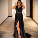 Nimisha Sajayan Instagram - FILMFARE 2022 ❤️ Stylist: @asaniya_nazrin Gown: @paris_de_boutique Jewellery: @meralda.jewels Makeup&Hair @aswani_haridas_ Bangalore, India