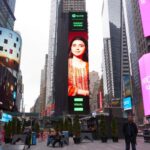 Nimrat Khaira Instagram - Grateful! Featuring on the Billboard at Times Square. It's an honor to be Spotify Equal Ambassador this month. @spotifyindia 🌸